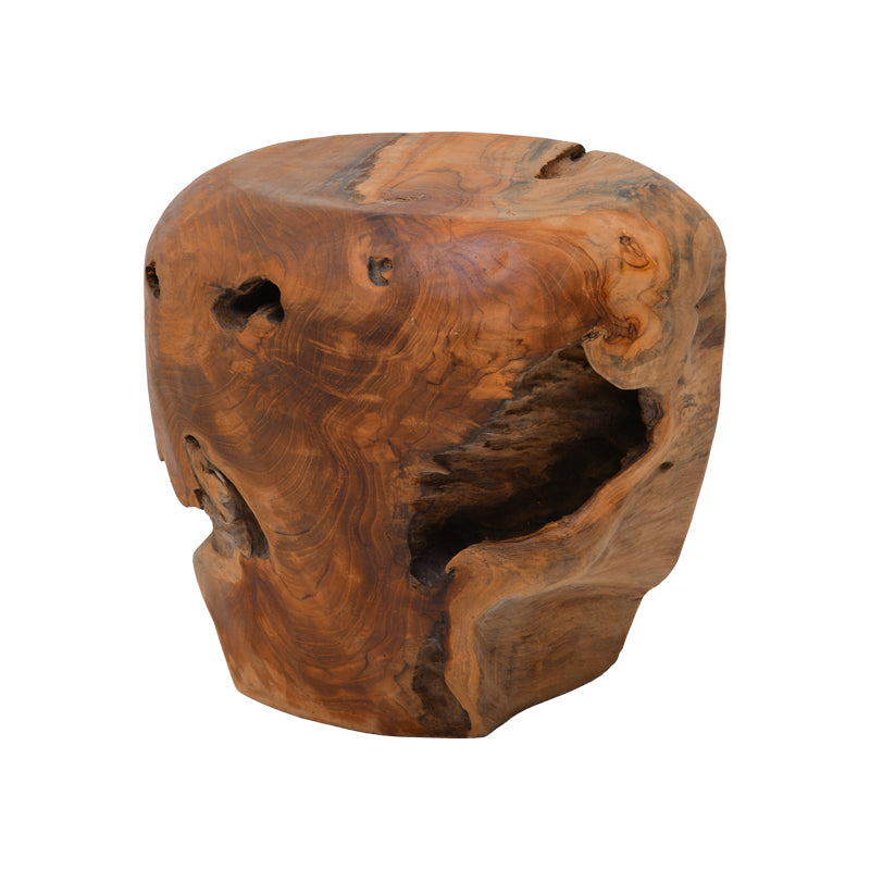 Σκαμπό Bolare  teak ξύλο σε φυσική απόχρωση Φ40x35εκ - Pakobazaar