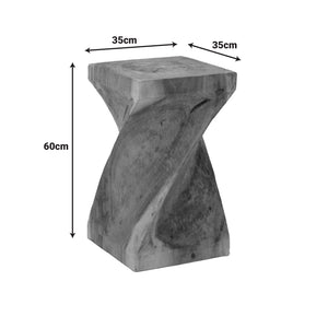 Σκαμπό Cruz  suar ξύλο σε φυσική απόχρωση 35x35x60εκ - Pakobazaar