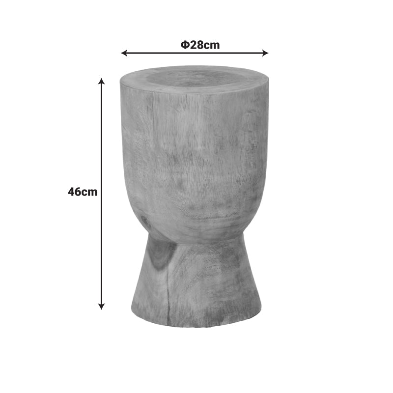 Σκαμπό Koa  suar ξύλο σε φυσική απόχρωση Φ28x46εκ - Pakobazaar