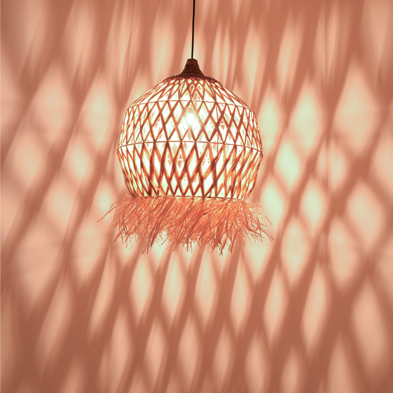 Φωτιστικό οροφής Marjione Inart sisal σε φυσικό χρώμα Φ45x55εκ - Image 2