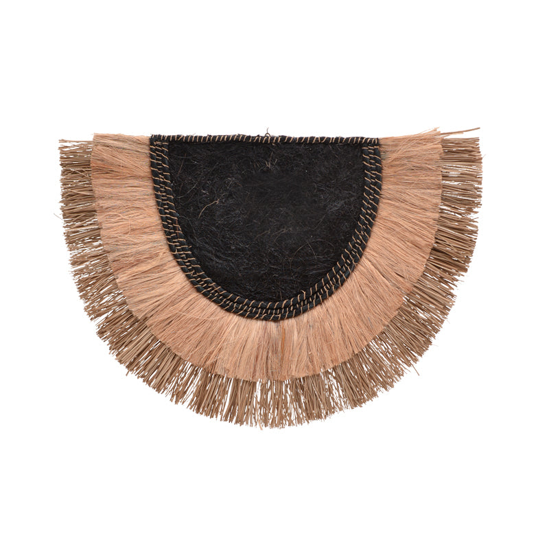 Διακοσμητικό τοίχου Pedrine Inart seagrass-abaca σε φυσικό χρώμα 85x60x6εκ - Image 1