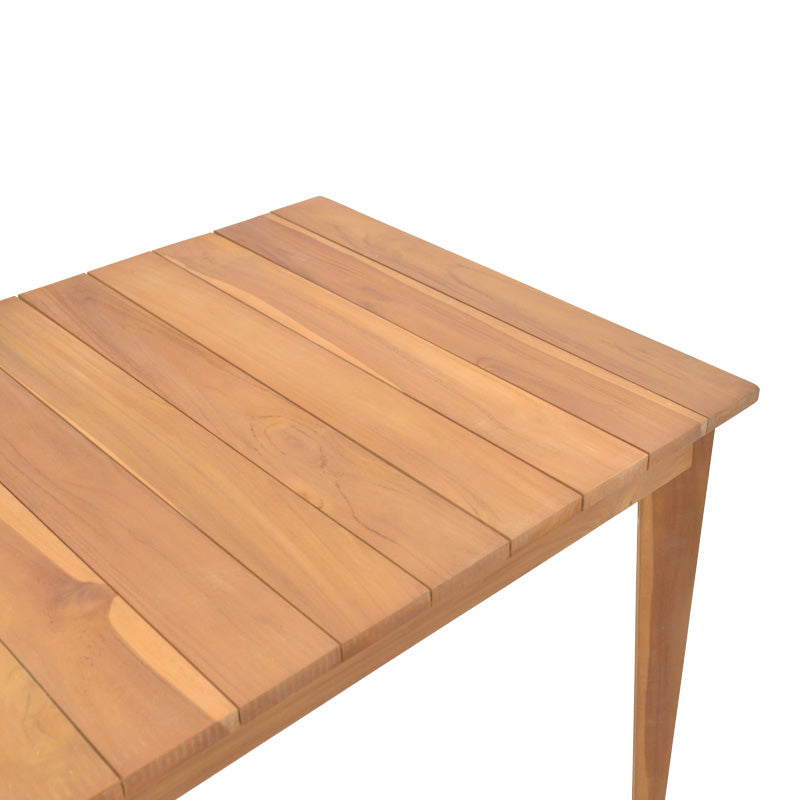 Τραπέζι Ory  teak ξύλο σε φυσική απόχρωση 160x80x75εκ - Image 4