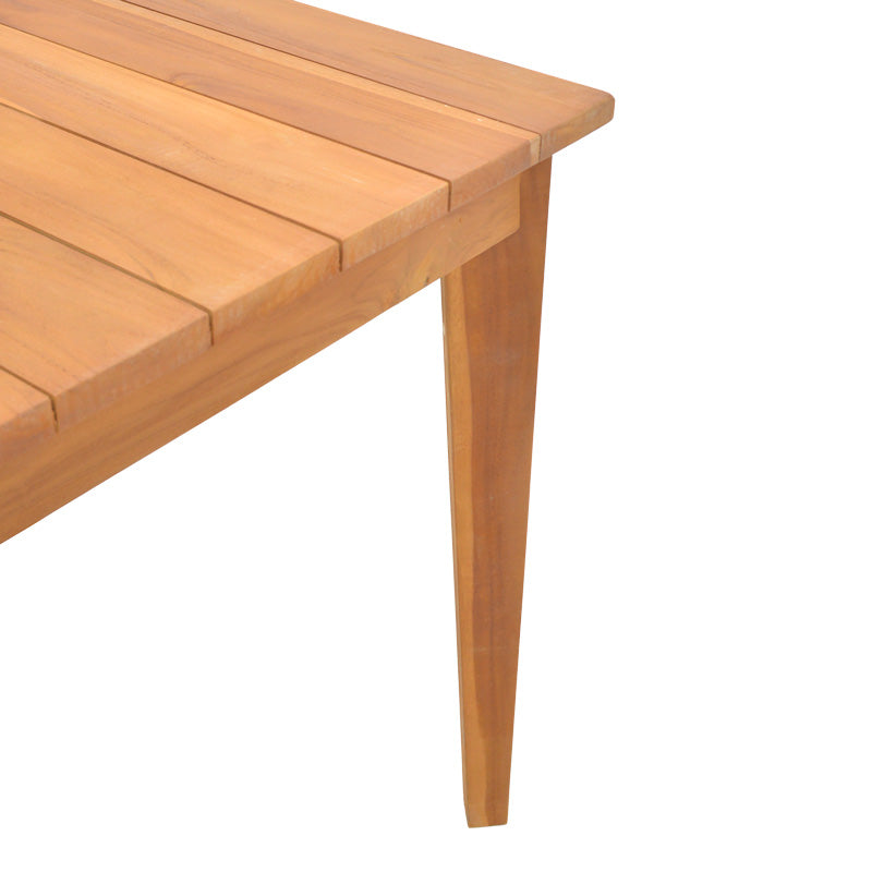 Τραπέζι Ory  teak ξύλο σε φυσική απόχρωση 160x80x75εκ - Image 5
