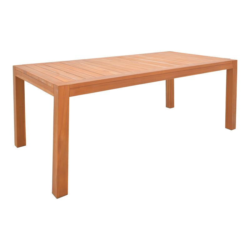 Τραπέζι Vocaly  teak ξύλο σε φυσική απόχρωση 200x100x75εκ - Pakobazaar