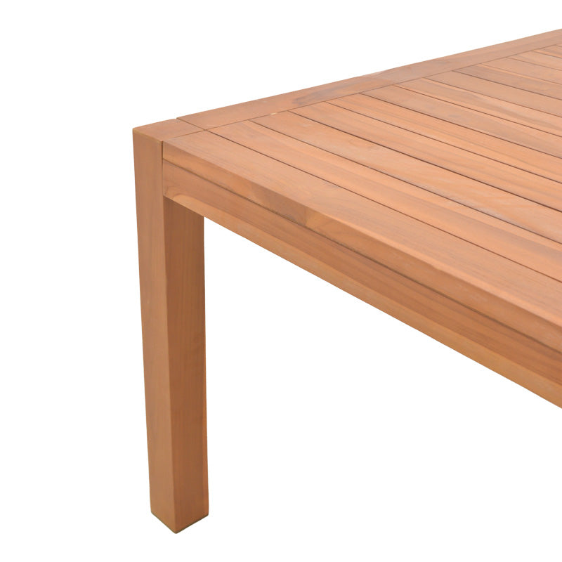 Τραπέζι Vocaly  teak ξύλο σε φυσική απόχρωση 200x100x75εκ - Pakobazaar
