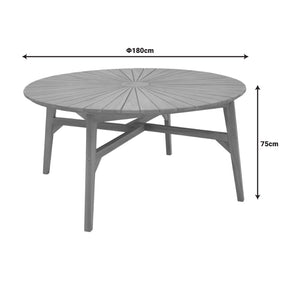 Τραπέζι Colen  teak ξύλο σε φυσική απόχρωση Φ180x75εκ - Pakobazaar