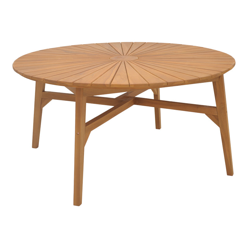 Τραπέζι Colen  teak ξύλο σε φυσική απόχρωση Φ180x75εκ - Pakobazaar