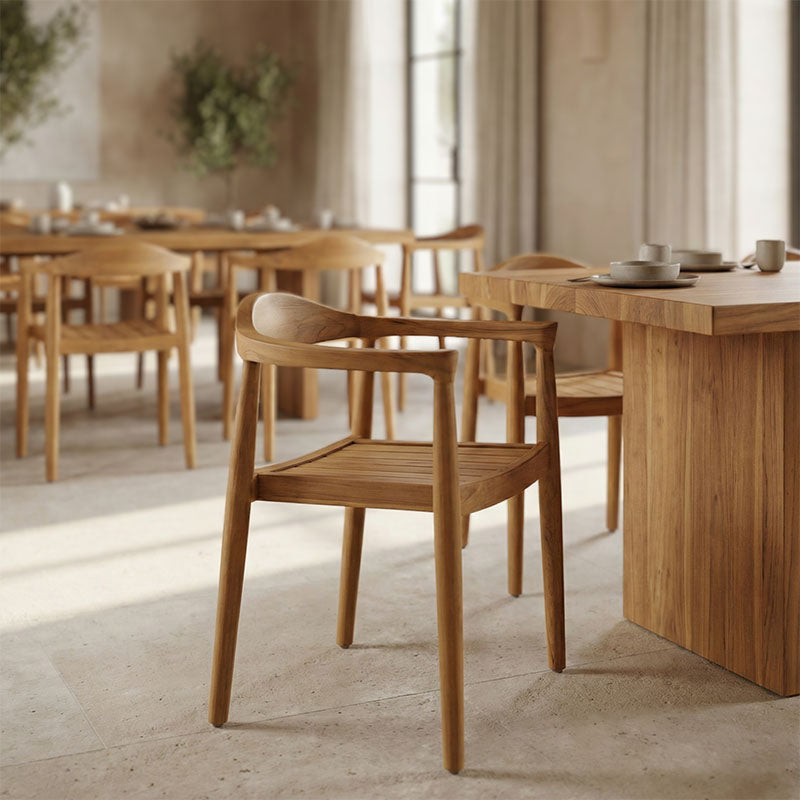 Πολυθρόνα Ganny  teak ξύλο σε φυσική απόχρωση 59x56x71εκ - Pakobazaar
