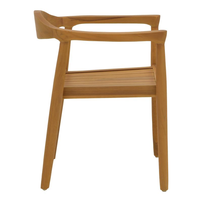 Πολυθρόνα Ganny  teak ξύλο σε φυσική απόχρωση 59x56x71εκ - Pakobazaar