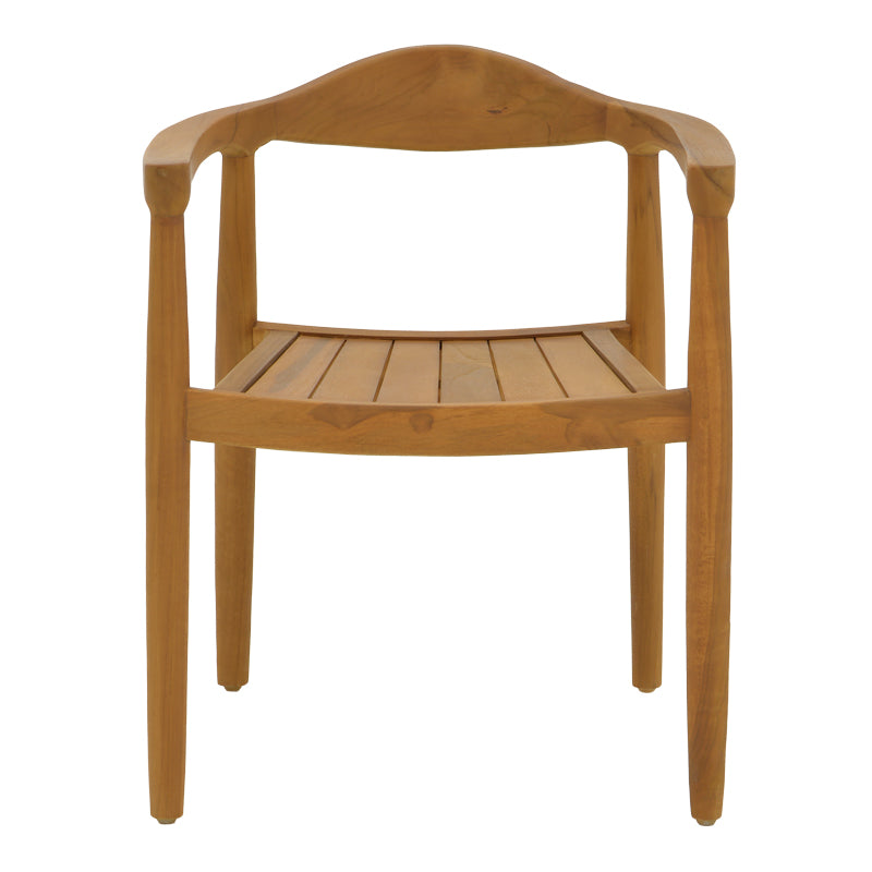 Πολυθρόνα Ganny  teak ξύλο σε φυσική απόχρωση 59x56x71εκ - Pakobazaar