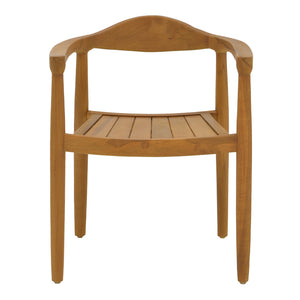 Πολυθρόνα Ganny  teak ξύλο σε φυσική απόχρωση 59x56x71εκ - Pakobazaar
