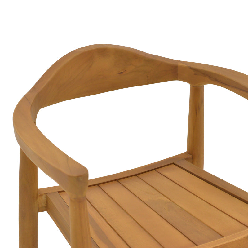Πολυθρόνα Ganny  teak ξύλο σε φυσική απόχρωση 59x56x71εκ - Pakobazaar