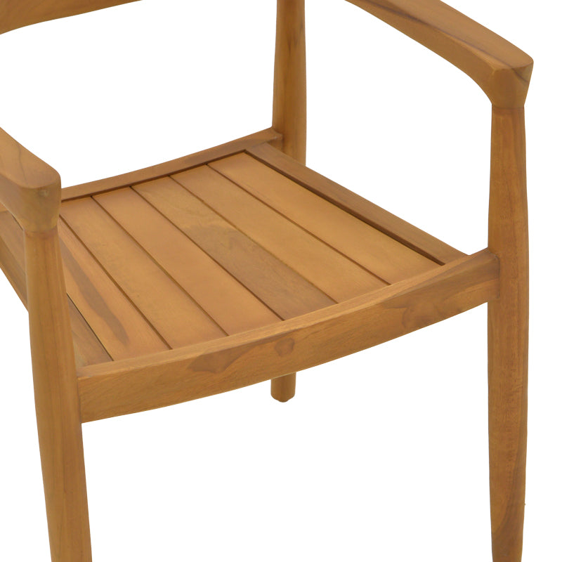 Πολυθρόνα Ganny  teak ξύλο σε φυσική απόχρωση 59x56x71εκ - Pakobazaar