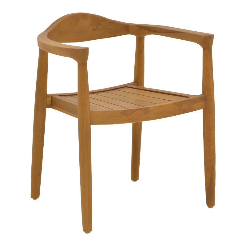 Πολυθρόνα Ganny  teak ξύλο σε φυσική απόχρωση 59x56x71εκ - Pakobazaar