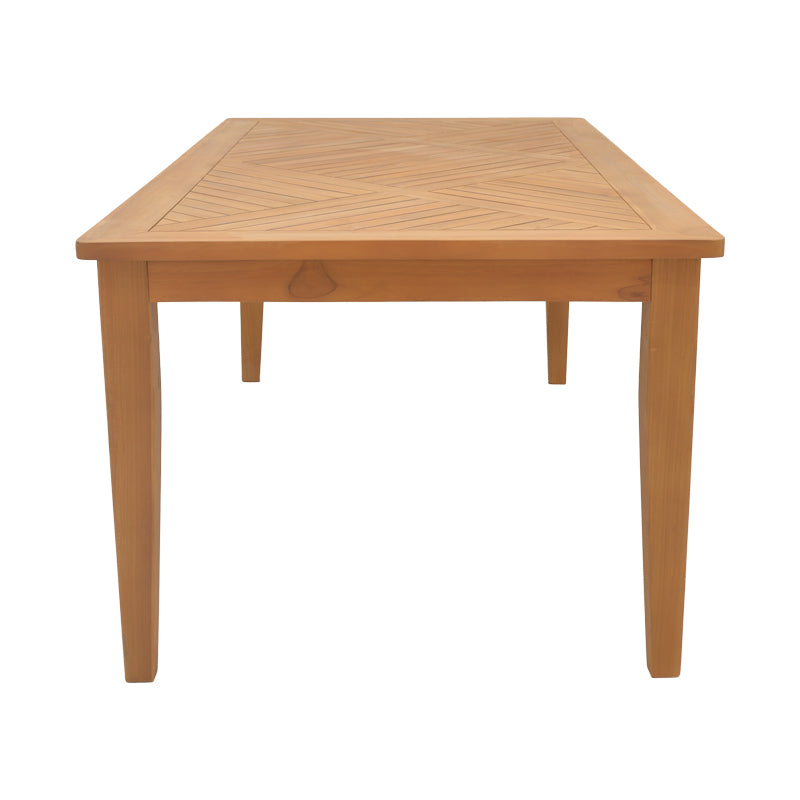 Τραπέζι Mady  teak ξύλο σε φυσική απόχρωση 200x100x75εκ - Image 3