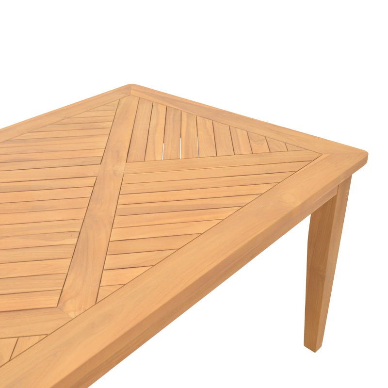 Τραπέζι Mady  teak ξύλο σε φυσική απόχρωση 200x100x75εκ - Image 4