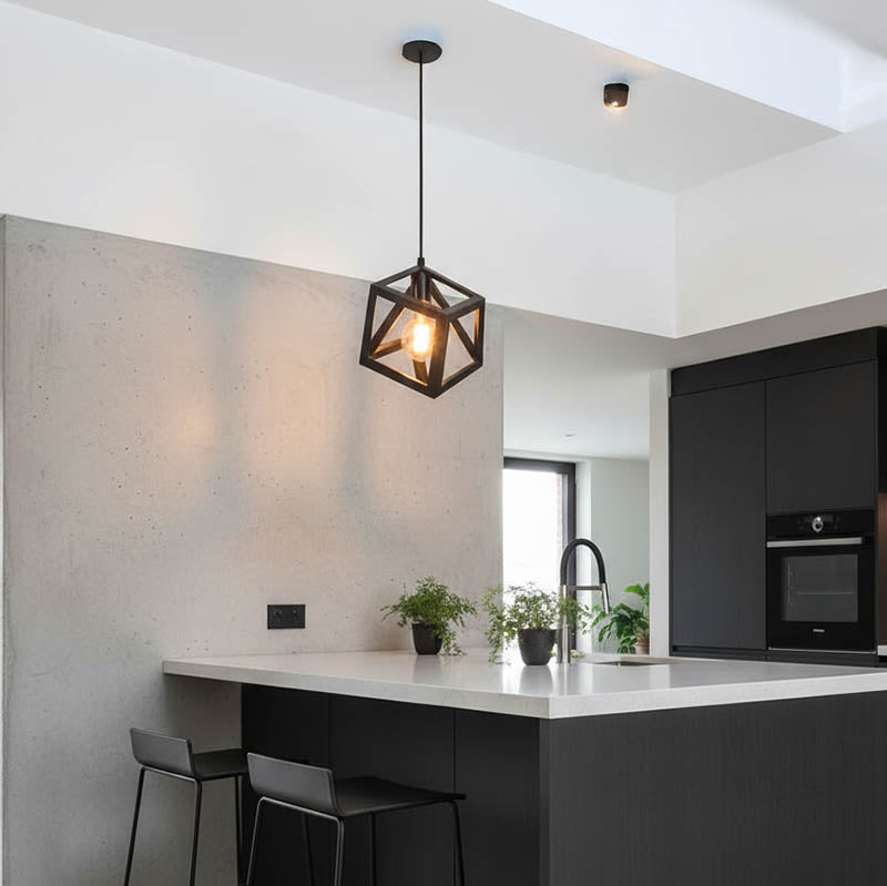 Φωτιστικό οροφής Kibe  μαύρο μέταλλο 22x28εκ - Image 2