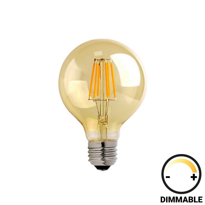 Λαμπτήρας LED G95 Bulb  dimmable 4W E27 200-220V amber - Pakobazaar