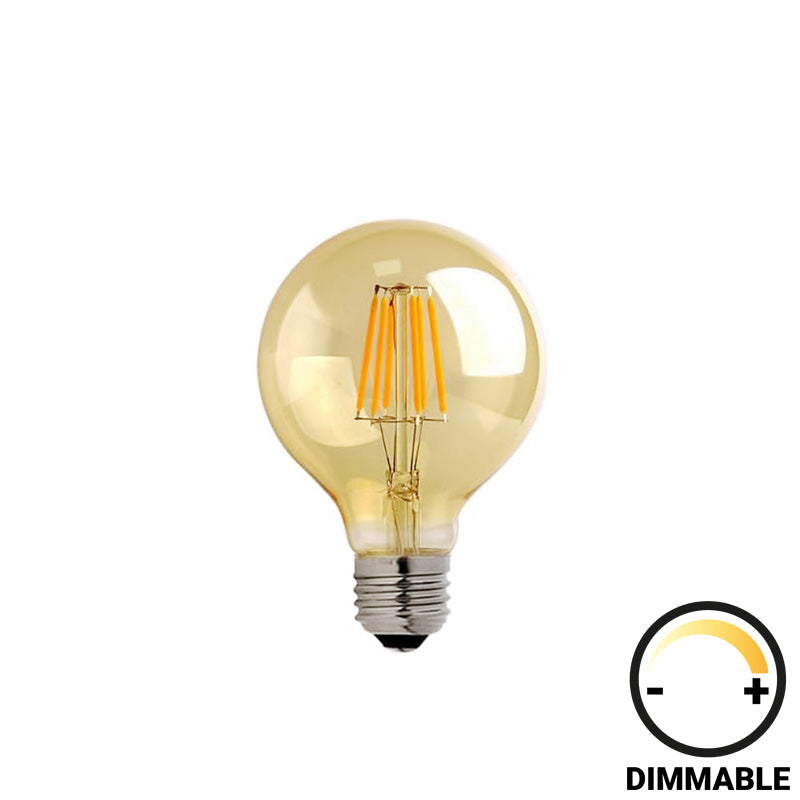 Λαμπτήρας LED G80 Bulb  dimmable 8W E27 amber - Image 1