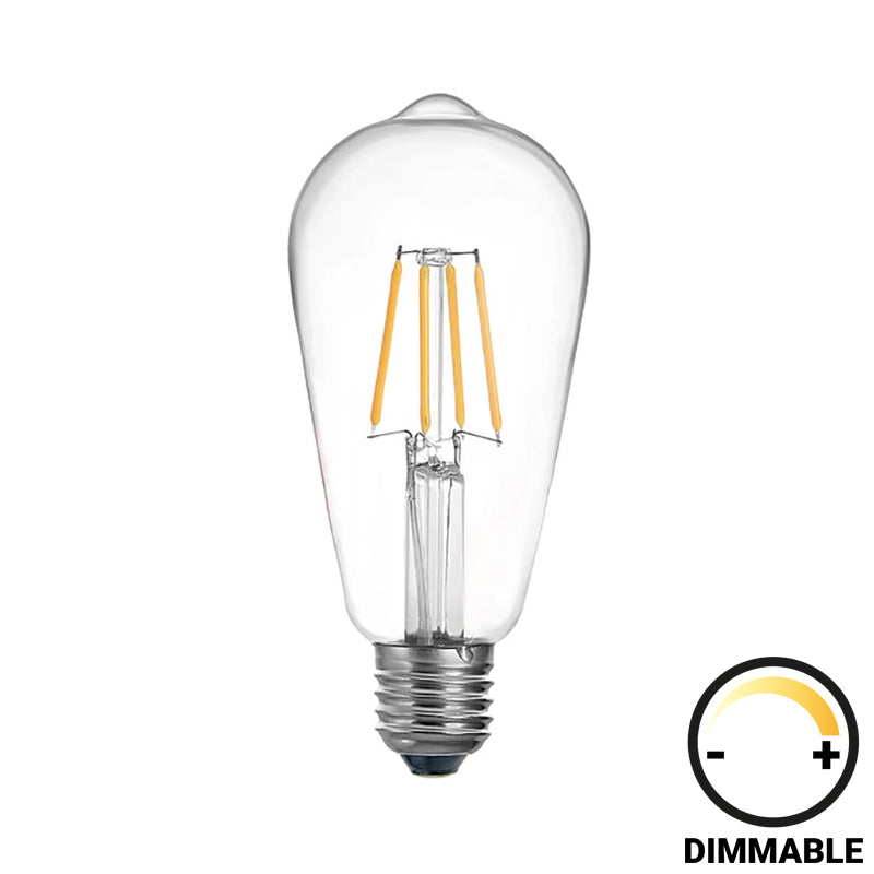 Λαμπτήρας LED ST64 Bulb  dimmable 8W E27 clear - Image 1