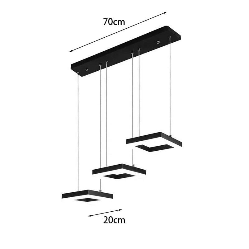 Φωτιστικό οροφής τρίφωτο Benor  led μέταλλο μαύρο 70x20x15εκ - Image 3