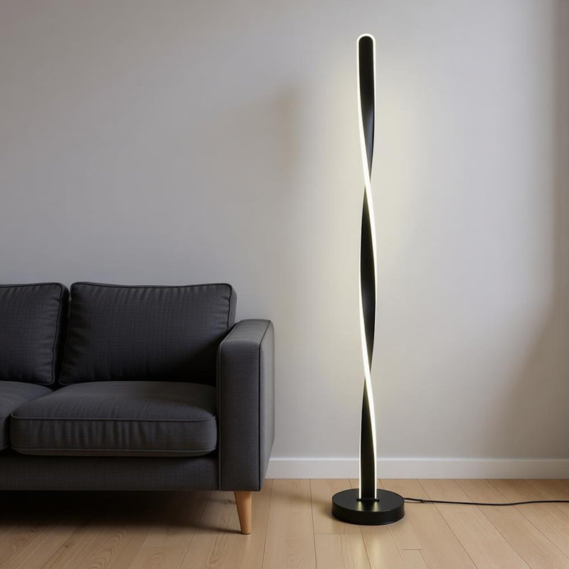 Φωτιστικό δαπέδου Jounko  led μαύρο μεταλλικό Φ20x130εκ - Pakobazaar