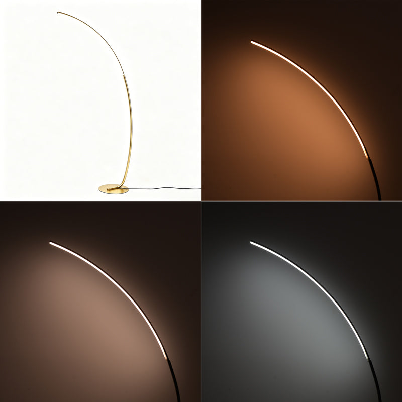 Φωτιστικό δαπέδου Archer  led χρυσό μεταλλικό 70x28x165εκ - Pakobazaar
