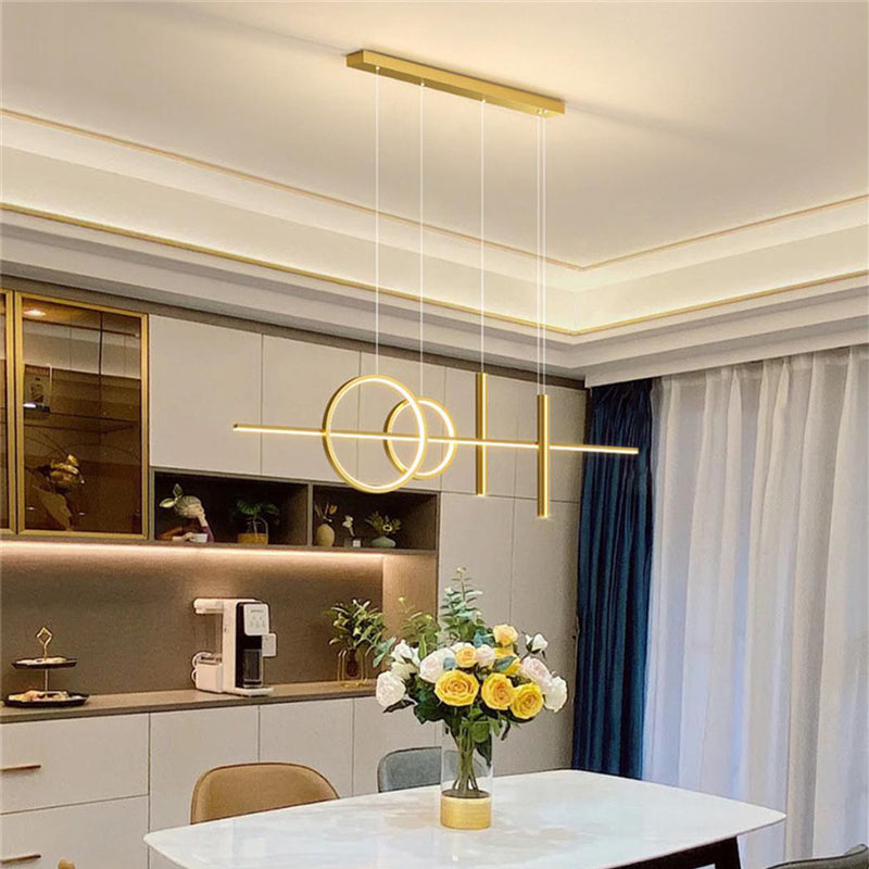 Φωτιστικό οροφής Neron  led χρυσό μεταλλικό 100x25x26εκ - Pakobazaar