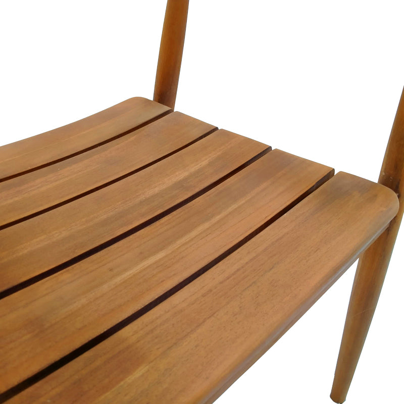 Πολυθρόνα Noody  στοιβαζόμενη teak ξύλο σε φυσική απόχρωση 58x54x75εκ - Pakobazaar
