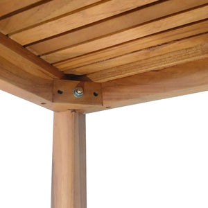 Τραπεζάκι ξαπλώστρας Poly  teak ξύλο σε φυσική απόχρωση 35x35x30εκ - Pakobazaar
