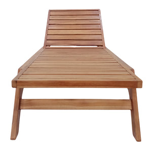 Ξαπλώστρα Melop  teak ξύλο σε φυσική απόχρωση 200x70x35εκ - Pakobazaar
