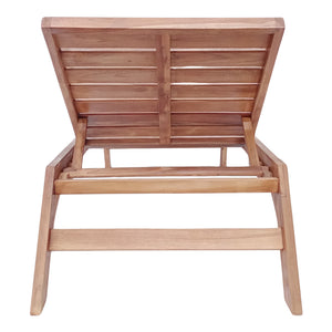 Ξαπλώστρα Melop  teak ξύλο σε φυσική απόχρωση 200x70x35εκ - Pakobazaar