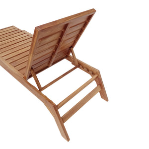Ξαπλώστρα Melop  teak ξύλο σε φυσική απόχρωση 200x70x35εκ - Pakobazaar