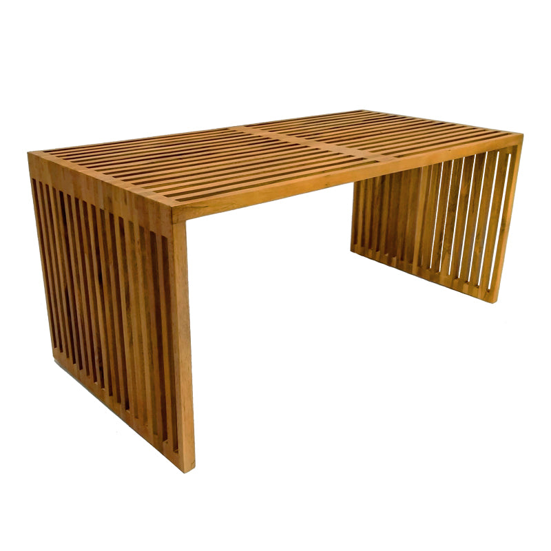 Τραπέζι σαλονιού Marlin  teak ξύλο σε φυσική απόχρωση 100x50x45εκ - Pakobazaar