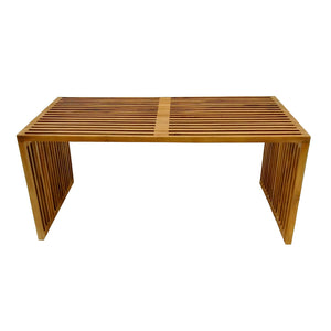 Τραπέζι σαλονιού Marlin  teak ξύλο σε φυσική απόχρωση 100x50x45εκ - Pakobazaar