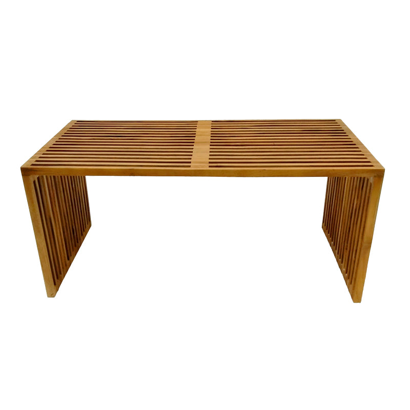 Τραπέζι σαλονιού Marlin  teak ξύλο σε φυσική απόχρωση 100x50x45εκ - Pakobazaar