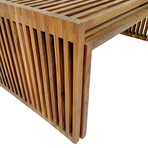 Τραπέζι Tinnie  σετ 2τεμ teak ξύλο σε φυσική απόχρωση - Pakobazaar