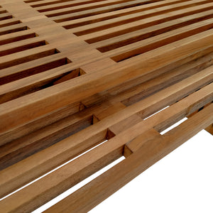 Τραπέζι Tinnie  σετ 2τεμ teak ξύλο σε φυσική απόχρωση - Pakobazaar