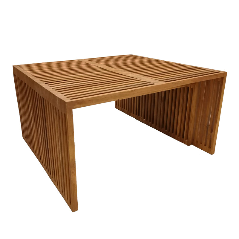 Τραπέζι Tinnie I  σετ 2τεμ teak ξύλο σε φυσική απόχρωση - Pakobazaar