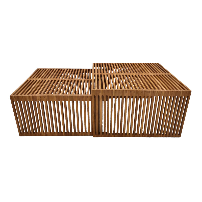 Τραπέζι Tinnie I  σετ 2τεμ teak ξύλο σε φυσική απόχρωση - Pakobazaar