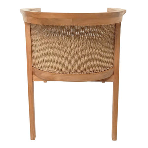Πολυθρόνα Granny  teak wood και συνθετικό σχοινί σε φυσική απόχρωση 60x60x82εκ - Pakobazaar