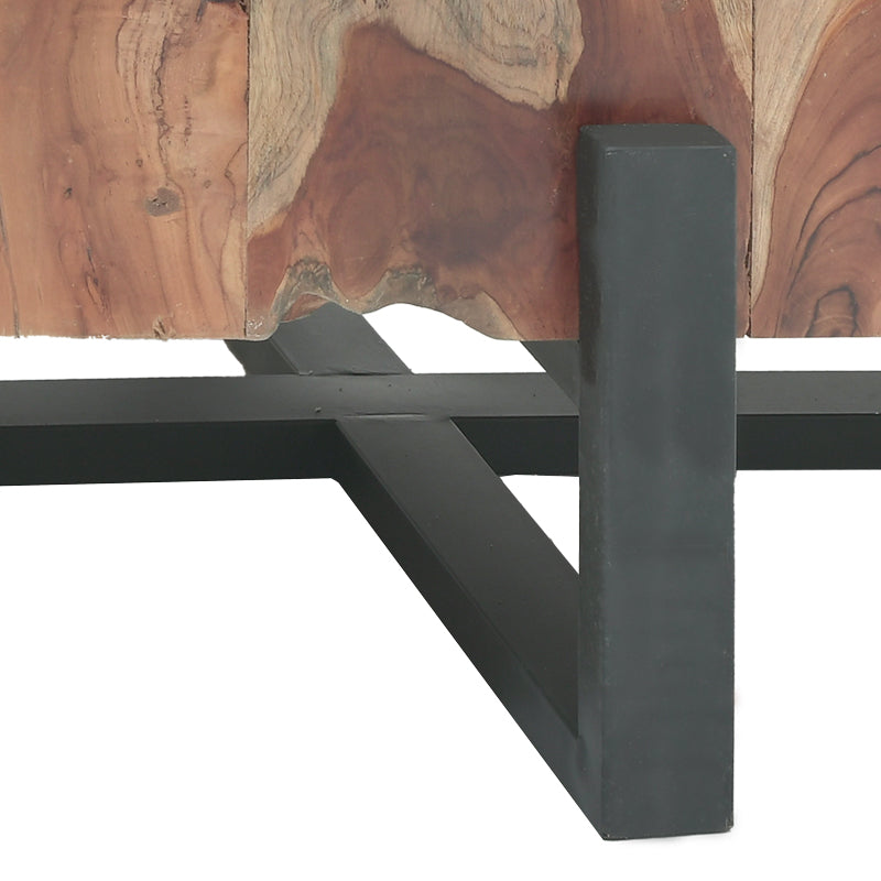 Τραπέζι σαλονιού Borth Inart teak ξύλο σε φυσική απόχρωση 135x90x40εκ - Pakobazaar