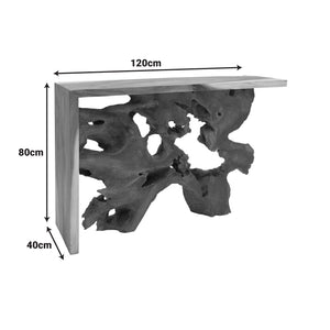 Κονσόλα Jako Inart teak ξύλο σε φυσική απόχρωση 120x40x80εκ - Pakobazaar