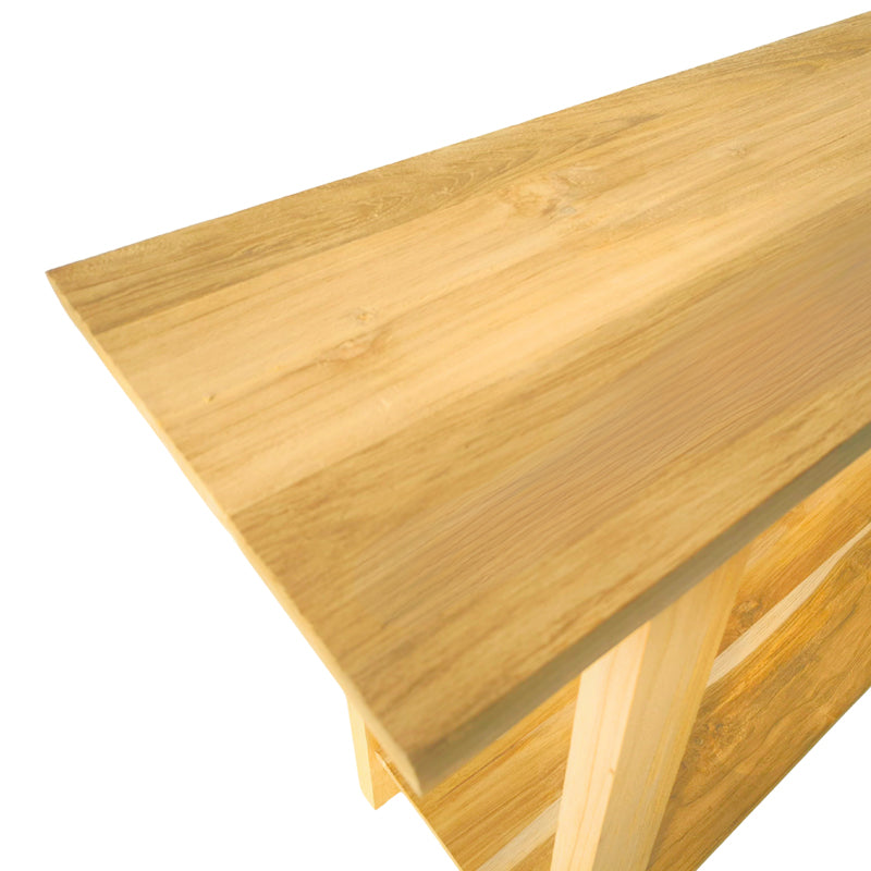 Κονσόλα Decoza  teak ξύλο σε φυσική απόχρωση 140x40x80εκ - Pakobazaar