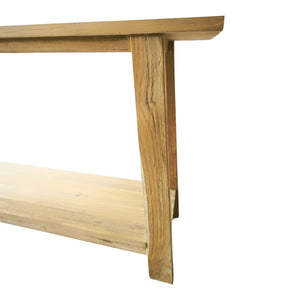 Κονσόλα Decoza  teak ξύλο σε φυσική απόχρωση 200x40x80εκ - Image 4