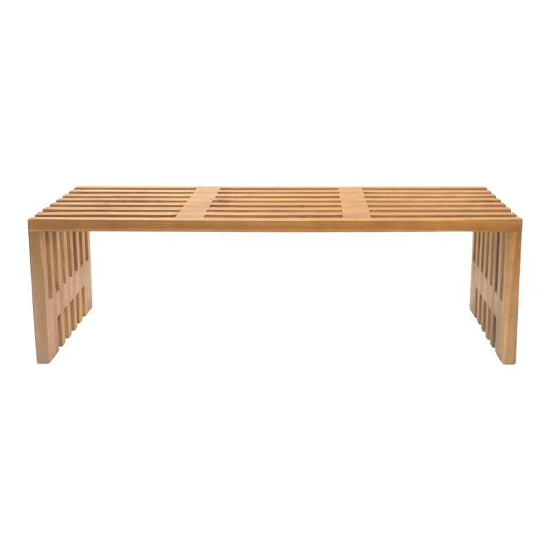 Παγκάκι Zen  teak ξύλο σε φυσική απόχρωση 140x35x48εκ - Pakobazaar