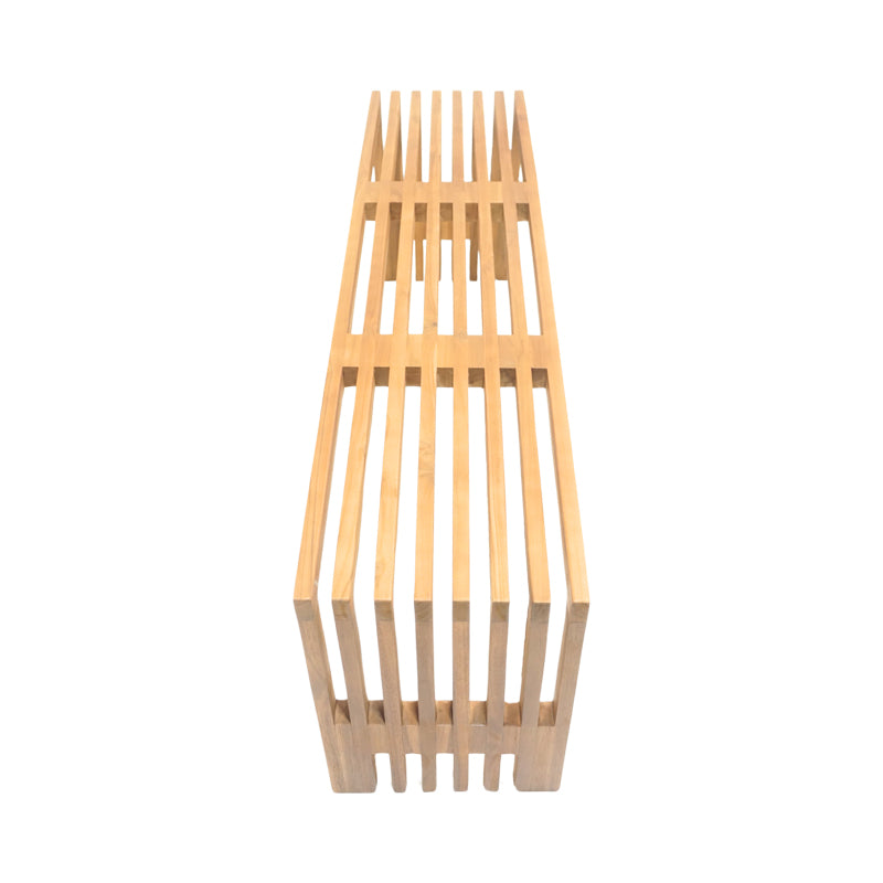 Παγκάκι Zen  teak ξύλο σε φυσική απόχρωση 140x35x48εκ - Pakobazaar