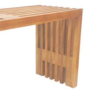 Παγκάκι Zen  teak ξύλο σε φυσική απόχρωση 140x35x48εκ - Pakobazaar
