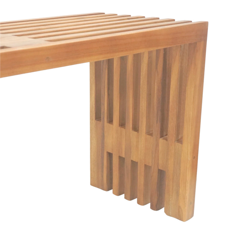 Παγκάκι Zen  teak ξύλο σε φυσική απόχρωση 140x35x48εκ - Pakobazaar