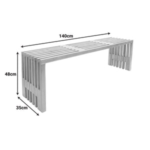 Παγκάκι Zen  teak ξύλο σε φυσική απόχρωση 140x35x48εκ - Pakobazaar